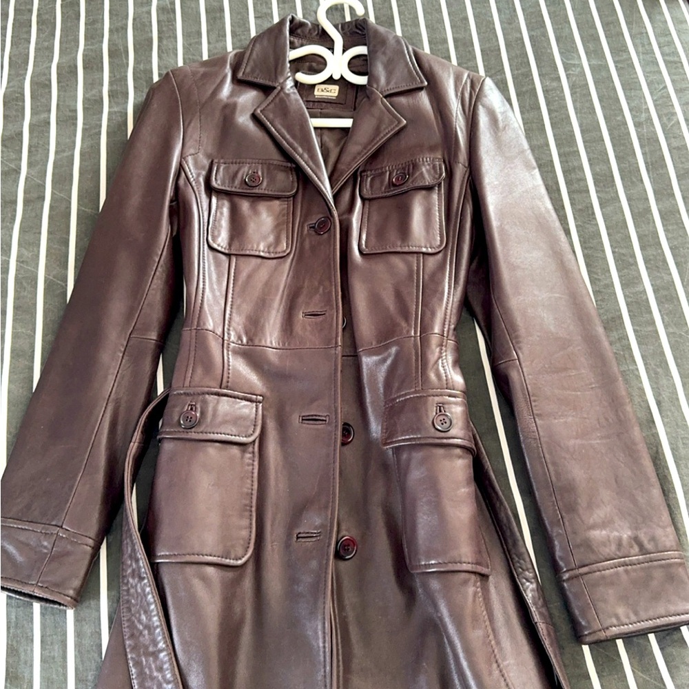 BOD&CHRISTENSEN leather trench coat